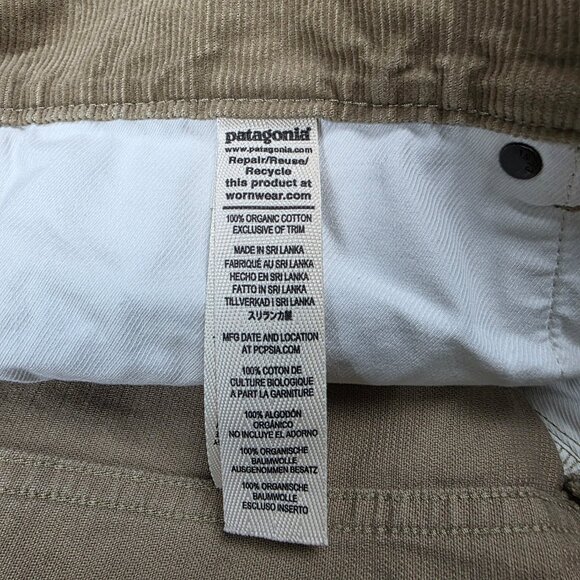 Patagonia Men's Organic Cotton Corduroy Jeans Regular 35x32 Khaki Tan - Picture 8 of 8